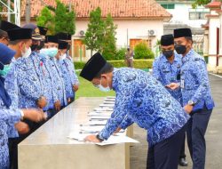 Genjot Prestasi, Kepala Dinas Se-kabupaten Pamekasan Teken Kontrak Kinerja bersama Bupati Baddrut Tamam
