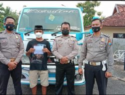 Polres Pamekasan Tilang Supir Truk Oleng di Jalan Raya Pakong