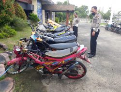 Bubarkan Balap Liar, Satlantas Polres Pamekasan Amankan 12 Unit Sepeda Motor
