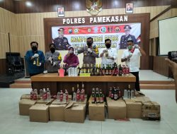 Polres Pamekasan Amankan 469 Miras dari 12 Tersangka