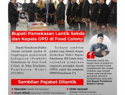 Bupati Pamekasan Lantik Sekda dan Kepala OPD di Food Colony