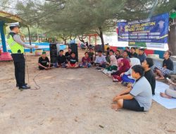 Satlantas Polres Pamekasan Sosialisasi Ops Keselamatan Semeru 2023 di Tempat Wisata