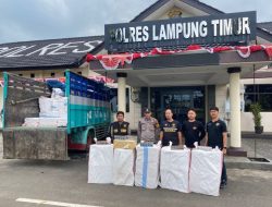 Polisi Gerebek Rumah Penyimpanan Rokok Ilegal di Lampung Timur, Barang Dipasok dari Pamekasan