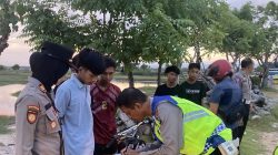 Belasan Sepeda Motor Knalpot Brong Diamankan Polisi di Desa Pandan Pamekasan