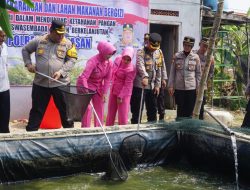 Dukung Ketahanan Pangan, Polres Pamekasan Kembali Tanam Jagung dan Beternak Lele
