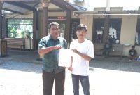 Korban didampingi kuasa hukumnya melapor ke Polsek Kenjeran Surabaya.