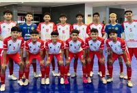 Skuad Tim futsal Kabupaten Pamekasan di ajang Pekan Olahraga Provinsi (Porprov) IX Jawa Timur di Graha Polinema, Kota Malang, Selasa (24/6/2025). (Foto. Afkab Pamekasan for Pamekasan Channel)