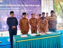 Pemkab Pamekasan bersama Pemdes dan Peguyuban Teken MoU Pengelolaan Wisata Jumiang